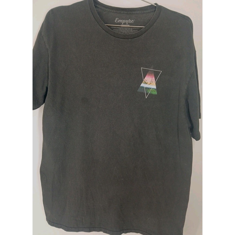 Empyre T- Shirt Men's Size L Geometric Logo Black Cotton Graphic 100% Cotton